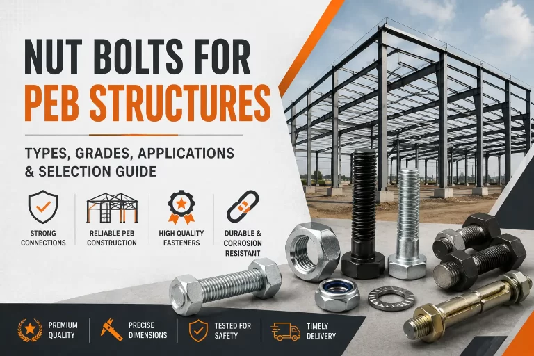 Nut bolts for peb structures