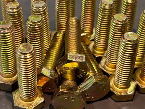 Yellow Zinc Hex Bolt